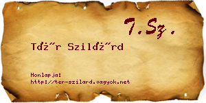 Tér Szilárd névjegykártya